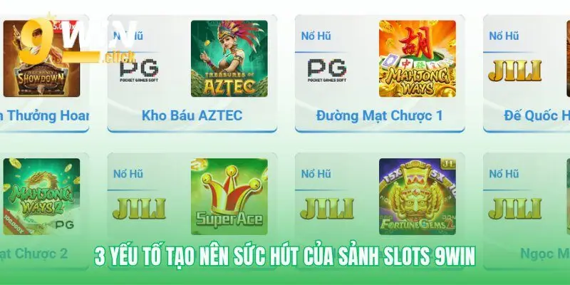 Nền tảng tạo nên danh tiếng Slots 9win